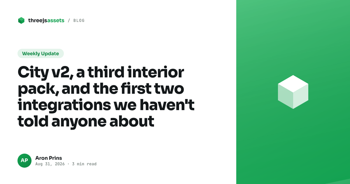 Cover image for the Weekly Update article “City v2, a third interior pack, and the first two integrations we haven't told anyone about”