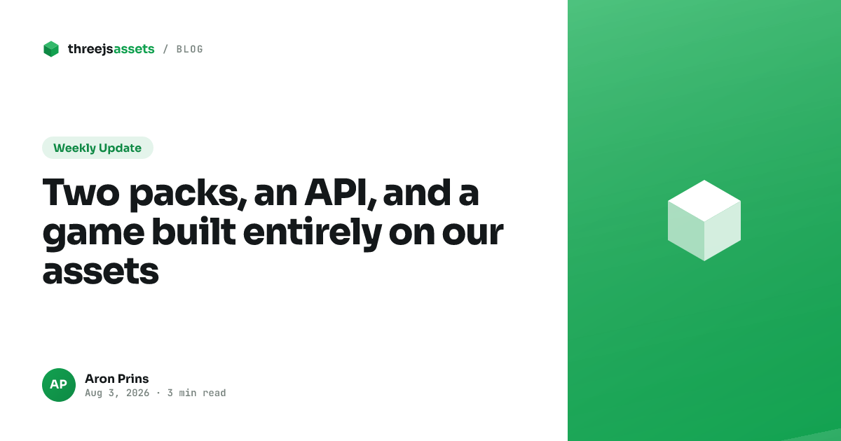 Cover image for the Weekly Update article “Two packs, an API, and a game built entirely on our assets”