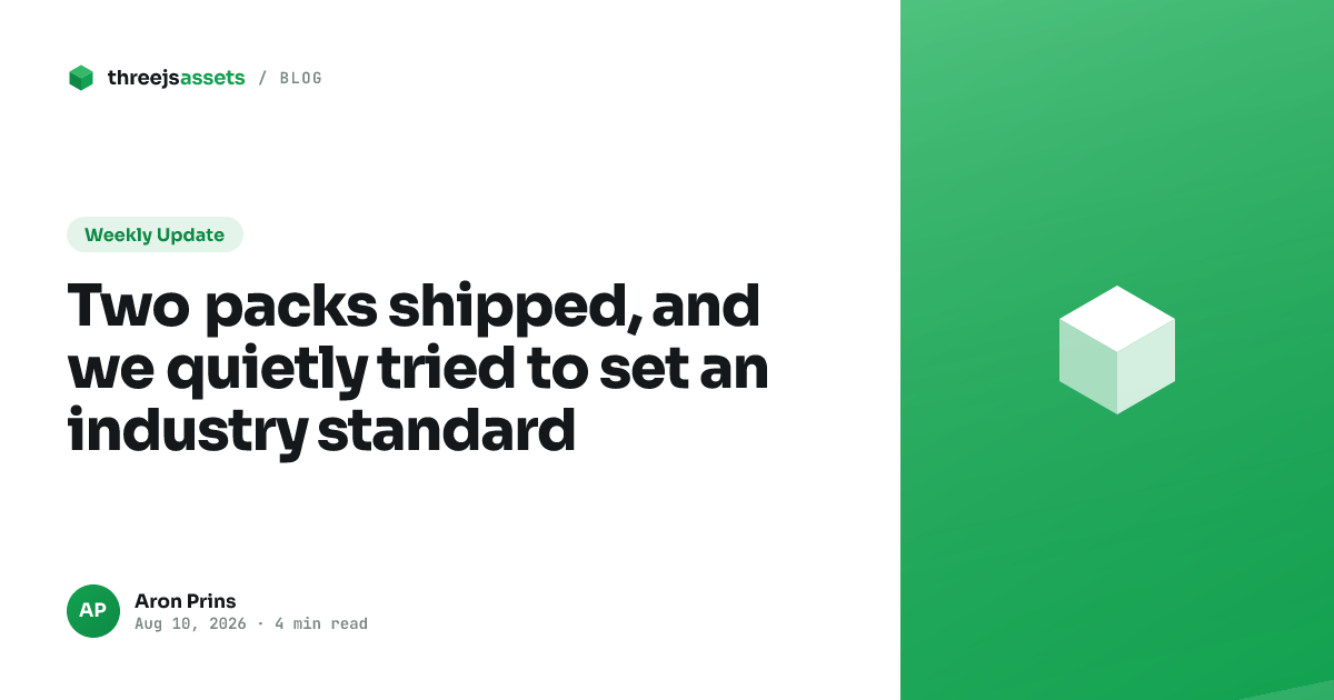 Cover image for the Weekly Update article “Two packs shipped, and we quietly tried to set an industry standard”