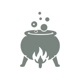 Witch cauldron icon