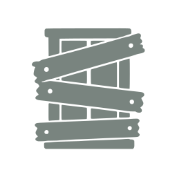 Boarded window