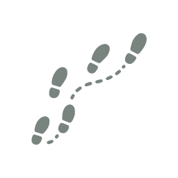Footprint trail