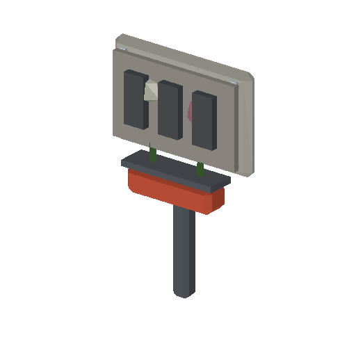 Low-poly Signage 3D model: Address Plaque