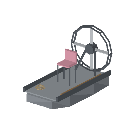 Low-poly Vehicles 3D model: Airboat