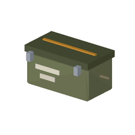 Low-poly Props 3D model: Ammo Crate
