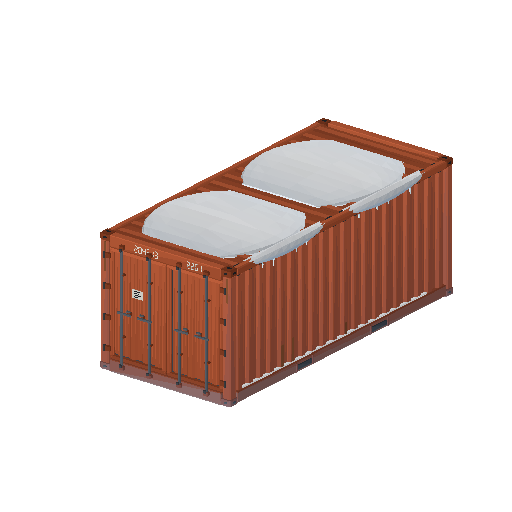 Low-poly Village Structures 3D model: Arctic Storage Container