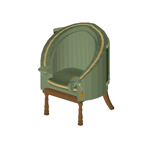 Low-poly Interiors 3D model: Armchair Highback