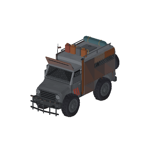 Low-poly Vehicles 3D model: Armored Truck