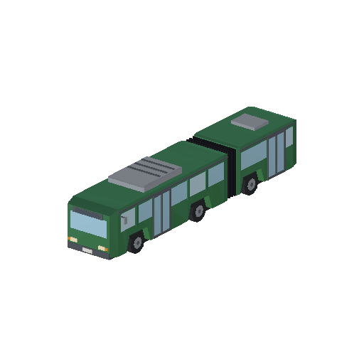 Low-poly Vehicles 3D model: Articulated Bus 01