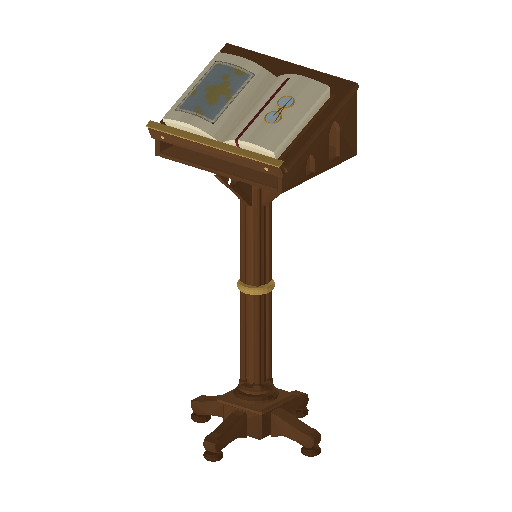 Low-poly Interiors 3D model: Atlas Lectern