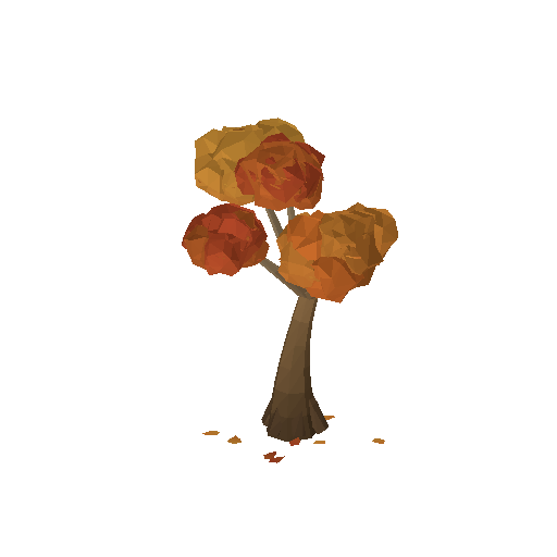 Low-poly Nature 3D model: Autumn Maple 01