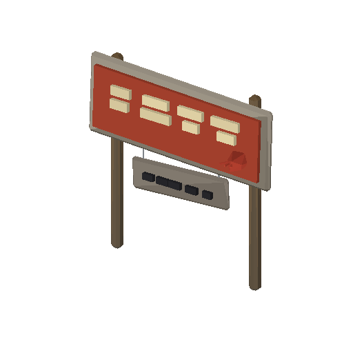 Low-poly Signage 3D model: Bait Sign