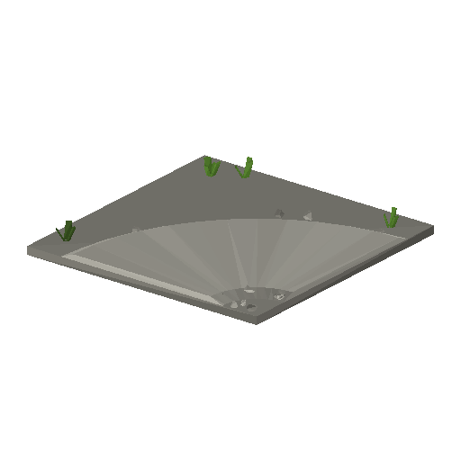 Low-poly Terrain 3D model: Ballast Curve Tile