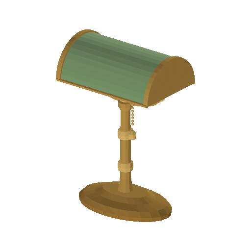 Low-poly Interiors 3D model: Bankers Lamp