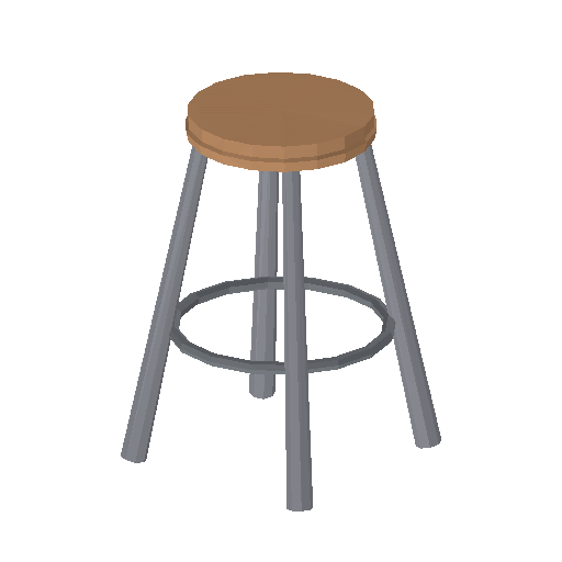 Low-poly Interiors 3D model: Bar Stool