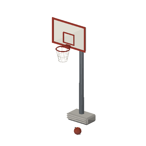 Low-poly Yard & Street Props 3D model: Basketball Hoop