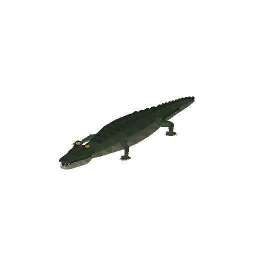 Low-poly Theme-Special 3D model: Basking Alligator