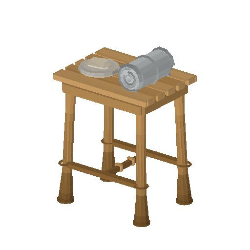 Low-poly Interiors 3D model: Bath Stool