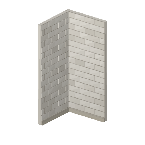 Low-poly Interiors 3D model: Bath Wall Corner