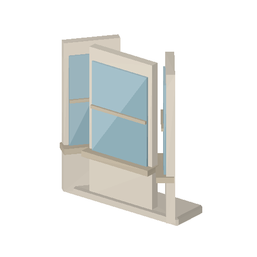 Low-poly Interiors 3D model: Bay Window