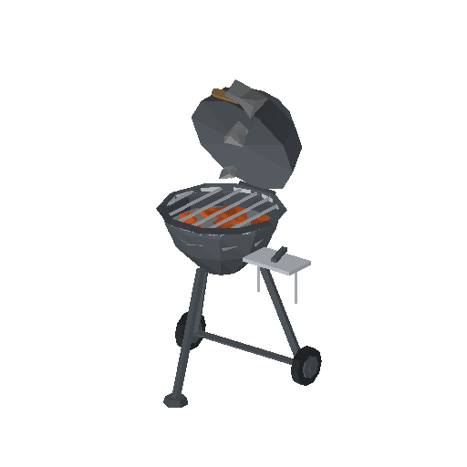 Low-poly Yard & Street Props 3D model: Bbq Grill