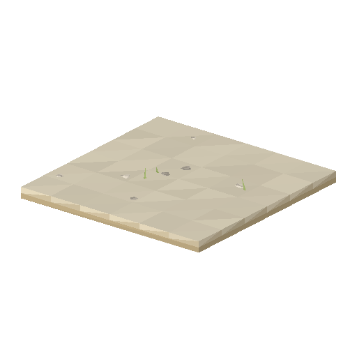 Low-poly Terrain 3D model: Beach Sand Tile