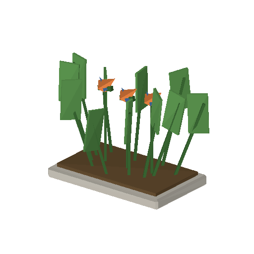 Low-poly Nature 3D model: Bird Of Paradise Bed