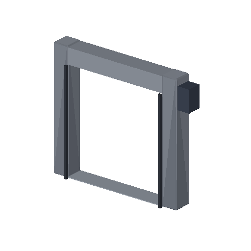 Low-poly Interiors 3D model: Blast Door Frame