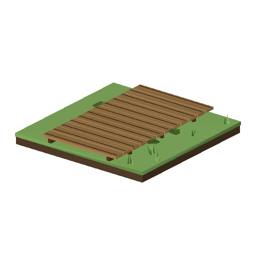 Low-poly Roads 3D model: Boardwalk Plank