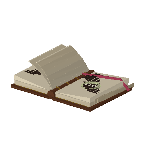 Low-poly Interiors 3D model: Book Open