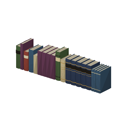 Low-poly Props 3D model: Book Row