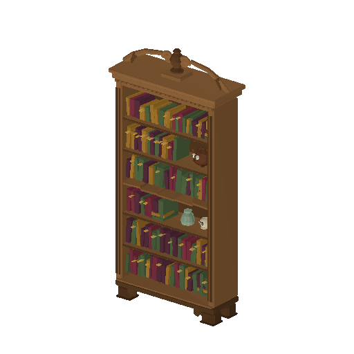 Low-poly Interiors 3D model: Bookcase Tall