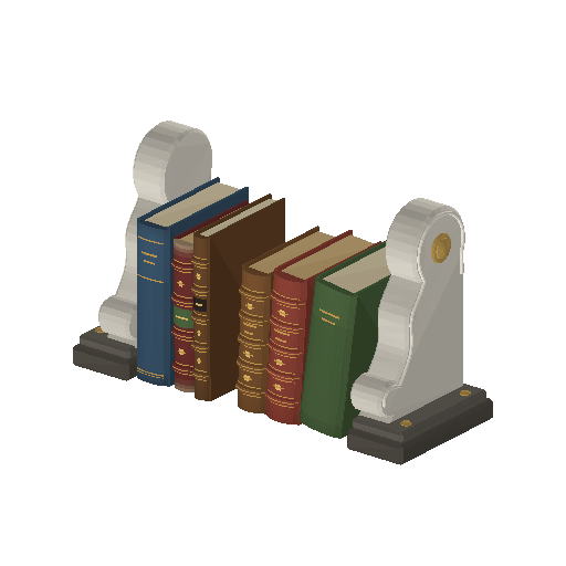 Low-poly Props 3D model: Bookends Set