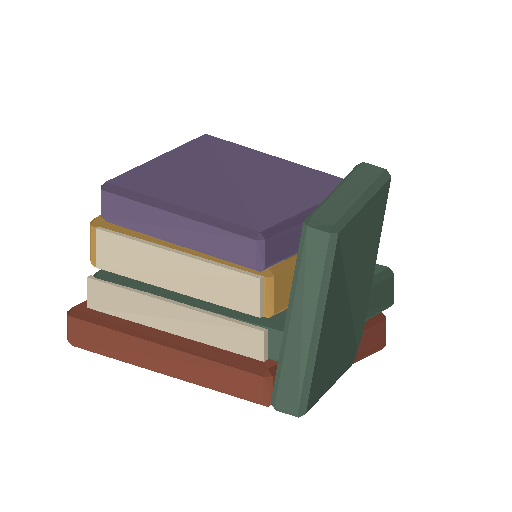 Low-poly Interiors 3D model: Books Stack