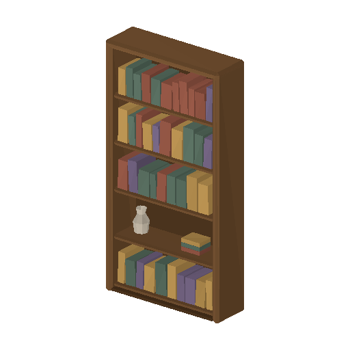 Low-poly Interiors 3D model: Bookshelf