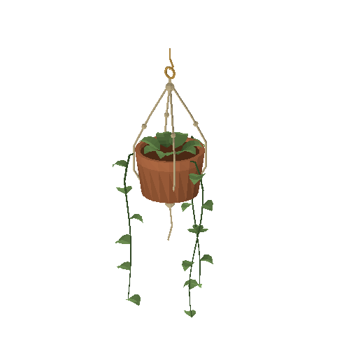 Low-poly Props 3D model: Bookshop Hanging Plant