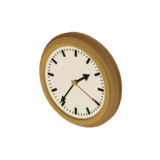 Low-poly Props 3D model: Bookshop Wall Clock