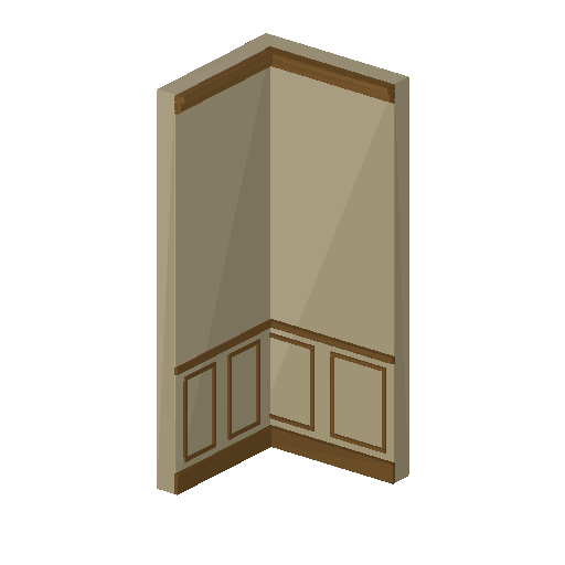 Low-poly Interiors 3D model: Bookshop Wall Corner