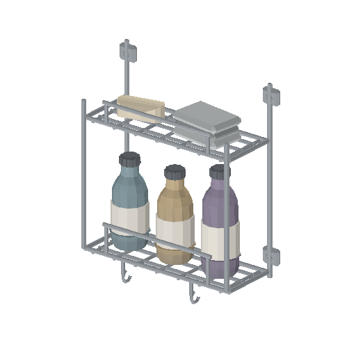 Low-poly Interiors 3D model: Bottle Caddy