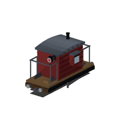 Low-poly Rolling Stock 3D model: Brake Van