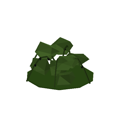 Low-poly Nature 3D model: Bramble Clump