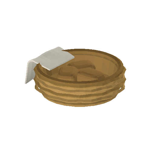 Low-poly Interiors 3D model: Bread Basket