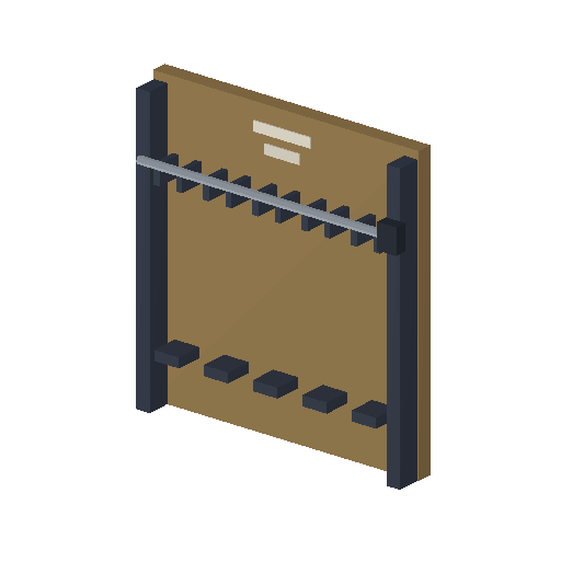 Low-poly Props 3D model: Bunker Weapon Rack