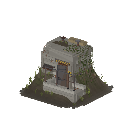 Low-poly Lot Structures 3D model: Bunker