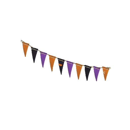 Low-poly Halloween Signature 3D model: Bunting 01