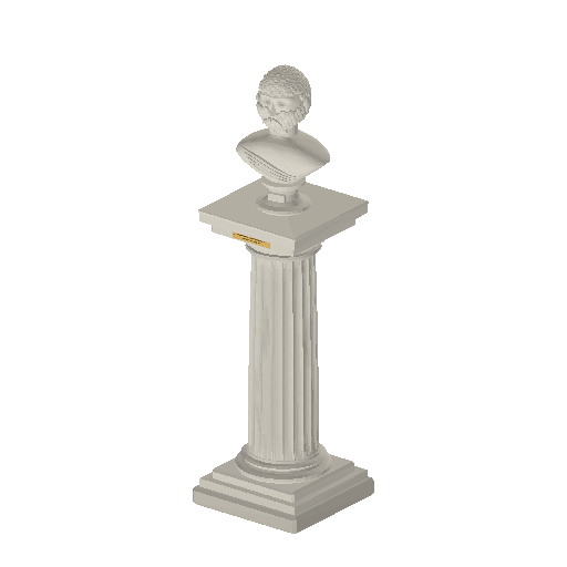 Low-poly Props 3D model: Bust Pedestal