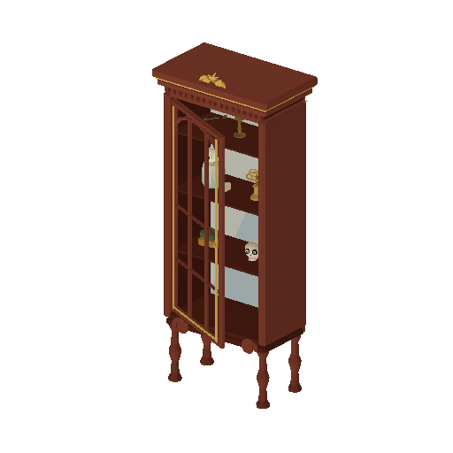 Low-poly Interiors 3D model: Cabinet Curio