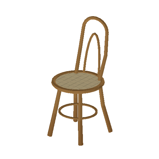 Low-poly Interiors 3D model: Cafe Chair