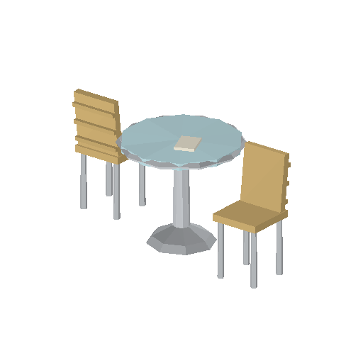 Low-poly Props 3D model: Cafe Table Chairs