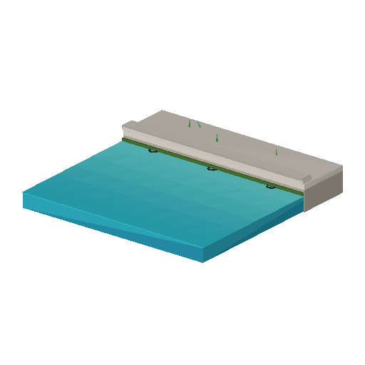 Low-poly Water 3D model: Canal Seawall Tile